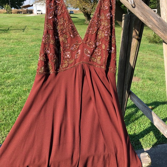 Midnight Velvet Full Length Beaded Dress - Picture 2 of 7